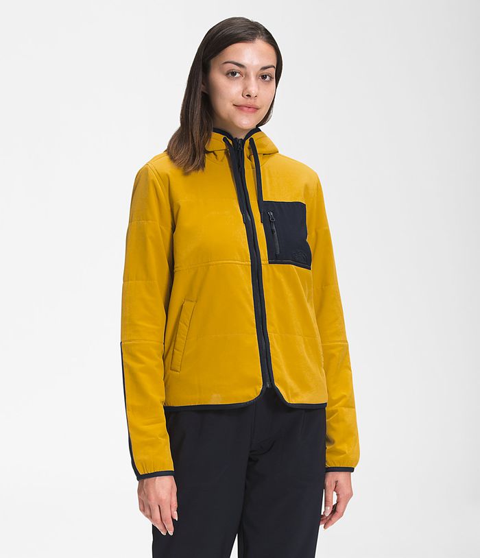 Plumifero The North Face Mujer Amarillo Mountain Sudadera Sudadera Con Capucha 35916TEIZ